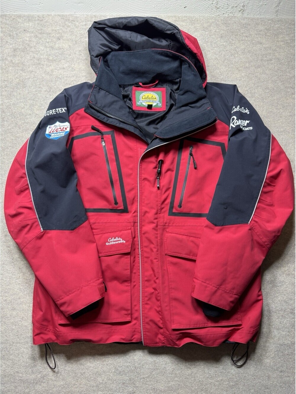 Cabela Men's XL Guidewear Gore-Tex Waterproof Softshell Parka Jacket Cargo *Read